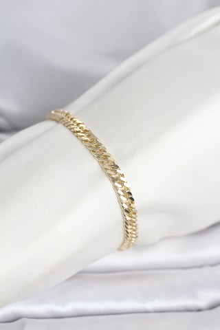 Mey İthalat Cm 14k Gold Renk Kalın Zincir Model Kadın Bileklik Çok Renkli