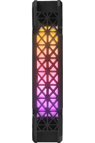 Rampage Cross F20 38cfm 1200rpm 12cm Rainbow 3p+4p Molex Soketli Siyah Kasa Fanı