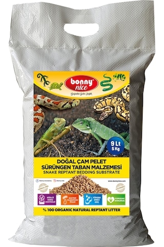 Bonny Nice Doğal Çam Pellet Sürüngen Taban Malzemesi 9 l x 20 Pk