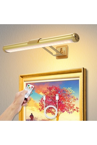 Novahub Manyetik Şarj Edilebilir Resim Lambası - 3 Renk Sıcaklığı, Uzaktan Kumanda, Zamanlayıcı, Siyah Siyah