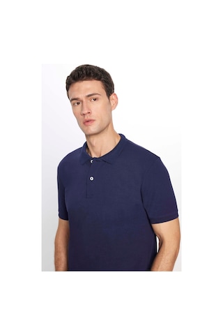 Tudors Erkek Slim Fit Dar Kesim Pamuklu Yumuşak Dokulu Serin Tutan Kumaş Düz Pike Lacivert Polo Yaka Tişört-31688-lacivert Lacivert
