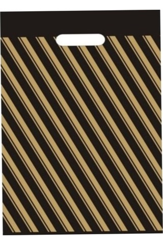 Naksan 60X70 Siyah Çizgili Takviyeli Poşet 50 Li No 6