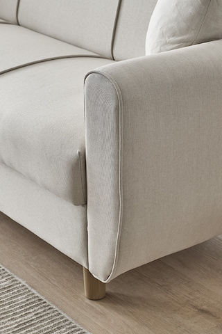 Flavia 3'lü Kanepe Salon, Oturma Odası Yataklı Bazalı Krem