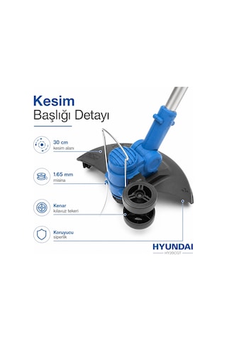 Hyundai Hy20cgt 20v Akülü Ot Biçme Ve Çim Kenar Kesme Makinesi Akü Ve Şarj Cihazı Hariç