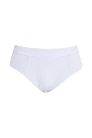 Tudors Erkek 6'lı Paket Likralı Beyaz Slip Külot-41739 Beyaz