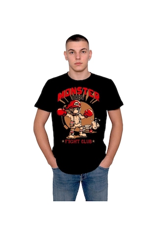 Monster Mario Bros Fight Club Dövüş Kulübü Canavar Mario Tişört Unisex T-shirt 001