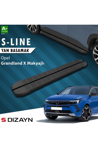 S-dizayn Opel Grandland X Makyajlı Hybrid S-line Siyah Yan Basamak 183 Cm 2021-2024 A+ Kalite