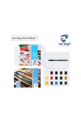 Van Gogh 12+3 Suluboya Seti Watercolour Defter