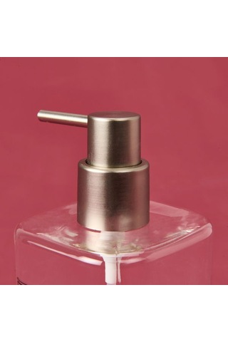 Mien Kare Borosilikat Cam Sıvı Sabunluk - Şeffaf / Gri Şeffaf / Gri