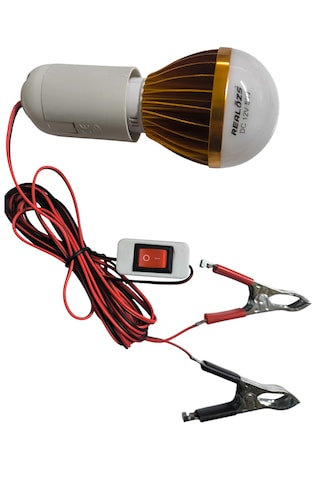 Aküye Takılan Led Lamba 12v Kamp, Karavan, Acil Aydınlatma