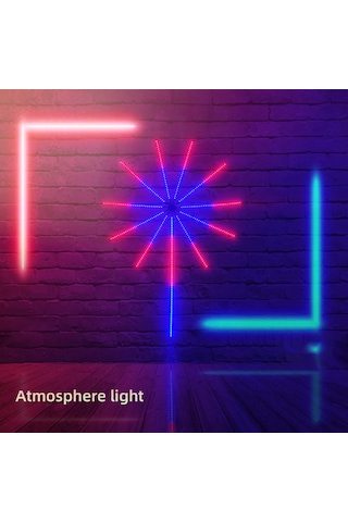 Gökkuşağı Işıkları Kumandalı Şerit Led Rgb Ritimli Akıllı Işıklar Çok Renkli