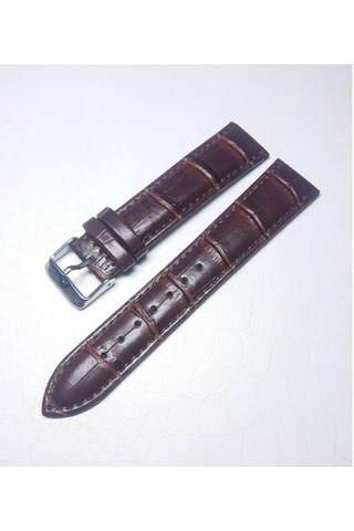 20 Mm Av.Koyu Kahverengi Kroko (Pu) Deri Saat Kordonu Kayışı