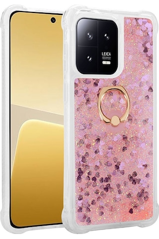 Xiaomi Mi 13 Pro Kılıf Zore Milce Simli Pullu Yüzüklü Kılıf