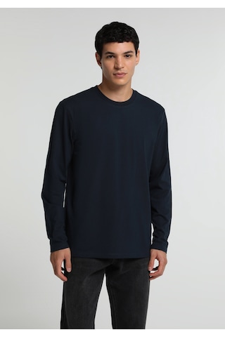 Colin's Colins Regular Fit Yuvarlak Yaka Düz Erkek Lacivert Uzun Kol Tişört Cl1082010 Q1.v2 Nav