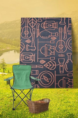 Konfor Halı Savana 8810 Plaj Kamp Piknik Bahçe Halısı Balkon Teras Hasır Mat Savan Halı
