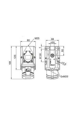 Mete Enerji 5x32a. Ip44 Kombı Vidalı Bağ. 406651v