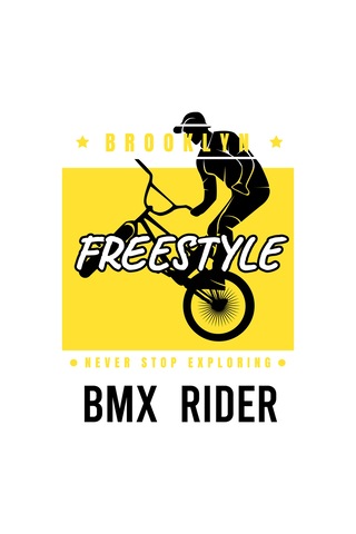 Paybuy Kadın Oversize Tişört Bmx Freestyle Brooklyn Baskılı Rahat Kesim Siyah