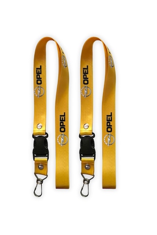 Opel Logolu Sarı Anahtarlıklı Oto Ayna Askısı İkili Set Sarı-2