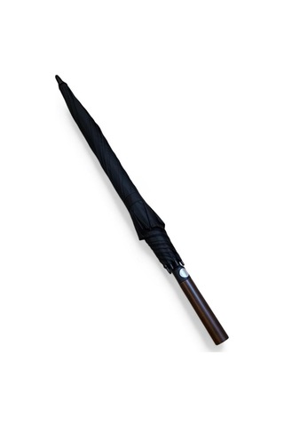 Baginn Erkek Şemsiye Siyah Renk Baston Protokol Şemsiye 110 Cm Çap 95 Cm Boy Çift Tenteli 8 Telli 001