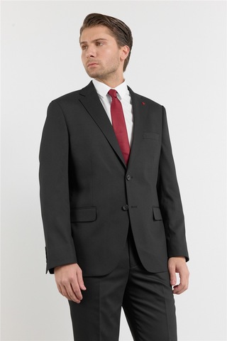 İmza Siyah Mono Yaka 6 Drop Comfort Fit Tam Astar Esnek Takım Elbise 1001260161