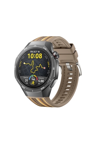 Huawei Watch Gt5 Pro 46mm İle Uyumlu Örgü Desen Metal Tokalı Silikon Akıllı Saat Kordonu