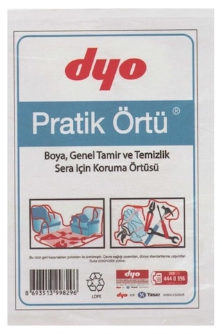 Dyo 50mt Pratik Örtü Hışır Örtü Boya Genel Tamir Temizlik Örtüsü