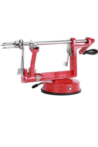 3 Ü 1 Arada Çok Fonksiyonlu Meyve Aleti, Güçlü Emici Taban Ve Paslanmaz Çelik Bıçaklar Kırmızı