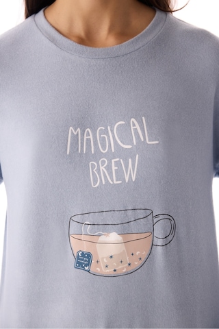 Penti Açık Mavi Magic Soft Termal Etkili Uzun Kollu Pijama Takımı Pnb9v8ym25sk-bl23 Açık Mavi