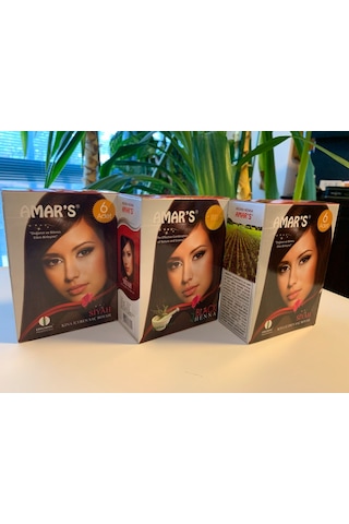 Amar's Kına İçeren Saç Boyası 6 x 10 G 3'lü