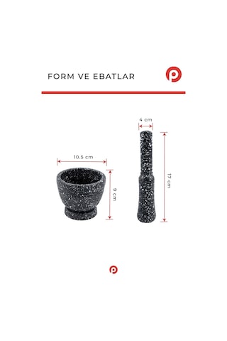 Pratik Plastik Sarımsak Ezeceği Ve Havan Seti - Mutfak Tipi Sarımsak Ezici Ezme Aparatı - Antrasit