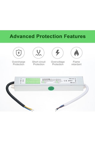 Yulong Reedark Su Geçirmez Ip67 Led Sürücü - 12v 20w Çıkışlı,