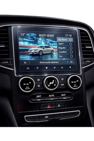 Renault Megane Touch Ve İcon Multimedya Ekran Koruyucu 2023-2025 Kırılmaz Şeffaf Nano Teknoloji
