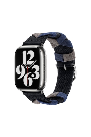 Apple Uyumlu Watch 44mm Zore Krd-97 Sarmal Örgü Tasarımlı Kordon