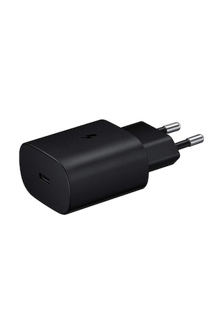 Samsung Galaxy Uyumlu S23 Fe Fast Charging 25 W Type C Kablolu Şarj Aleti Siyah Türkiye Garantili