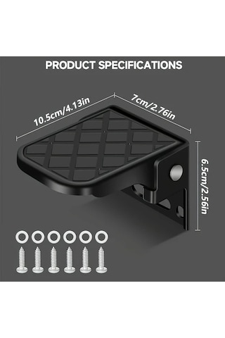Willowhaven Siyah 2 Adet Rv Karavan Katlanır Sürücü Basamağı - Kaymaz Sarı Tabanlı Ağır Hizmet