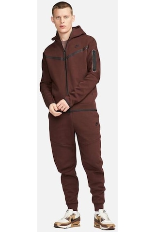 Sportswear Tech Fleece Hoodie Erkek Sweatshirt Cu4489-227 Kahverengi