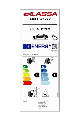 Lassa 215/55R17 94W Multiways 2 Dört Mevsim Lastiği 2024