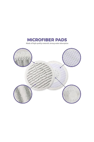 Vkemall Shark S7000/s7001 Serisi İçin Yıkama Yapılabilir 6 Adet Buharlı Süpürge Mop Padı - Ahşap, Seramik Zeminler İçin Uyumlu