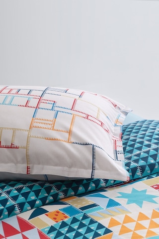 Yataş Patchwork Ranforce Tek Kişilik Nevresim Takımı - Mavi Mavi