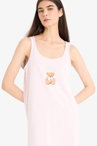 Defacto Regular Fit U Yaka Baskılı Askılı Gecelik-fall İn Love F3140ax25smpn648 Pembe