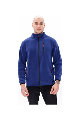 Monox Erkek Biyeli Fermuarlı Spor Polar Ceket Saks