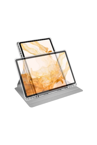 Galaxy Uyumlu Tab S9 Plus Kılıf Termik Kalem Bölmeli Dönebilen Standlı Kılıf