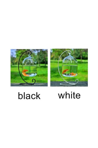 Youmex El Yapan Transparan Cam Akvaryum - Askı Desenli Beyaz Ayaçlı Ev Dekorasyonu, Evcil Hayvan Ve Çiçek İçin Uygun