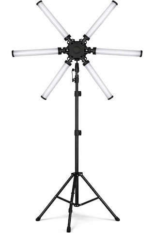 Yıldız Çubuk Led Işık Ürün Çekim Canlı Yayın Tam Profesyonel 2.10cm Trpod Ayak Çekim Işığı Beyaz