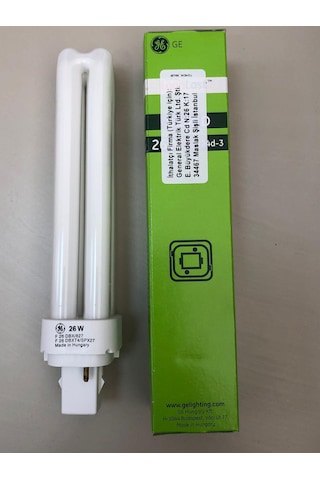 2 Adet G/e Plc Lamba 26w/827 2p 2700 Kelvin 1800 Lümen Sarı