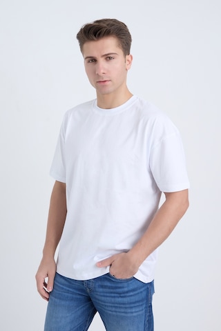 Velvoria Unisex Oversize Basic 3'lü Beyaz Bej Pembe Renk T-shirt Çok Renkli10