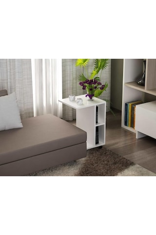 Dekorister General Yan Sehpa Beyaz