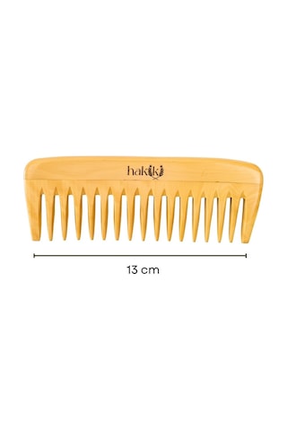Doğal Geniş Dişli Kadın Şimşir Tarak 13 Cm Ultra Pürüzsüz Yüzey
