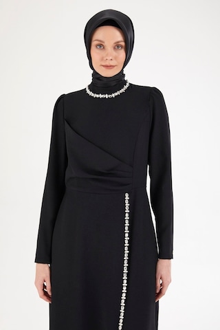 Armine Trend Taş Desenli Elbise-siyah 25yt912 Siyah