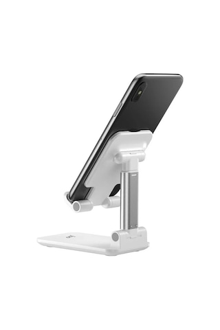 Juo Katlanabilir Masaüstü Telefon Standı Beyaz